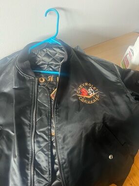 Quilted Chevrolet Black Bomber Jacket